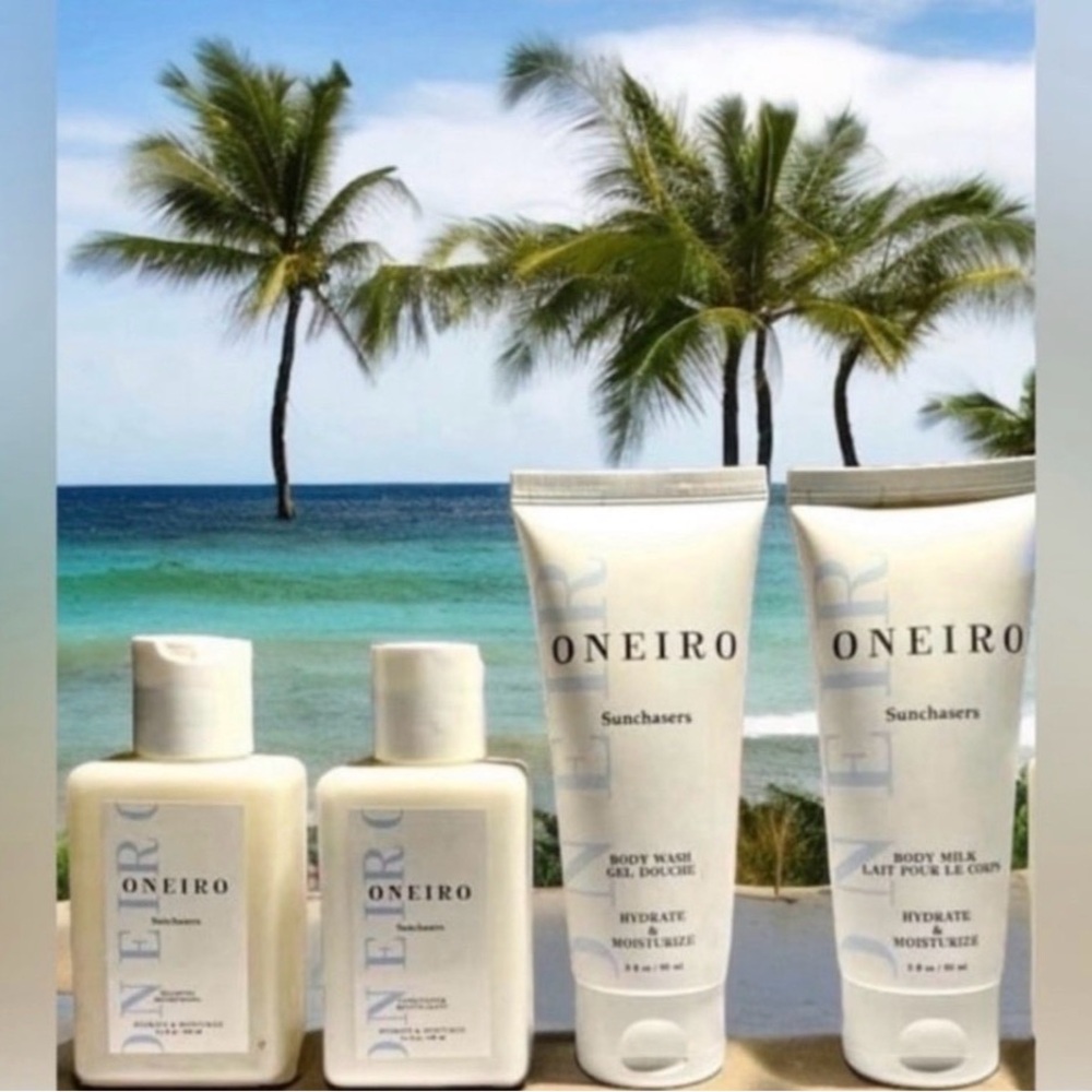 Oneiro Sunchasers 4-Piece Travel Kit + Bag New